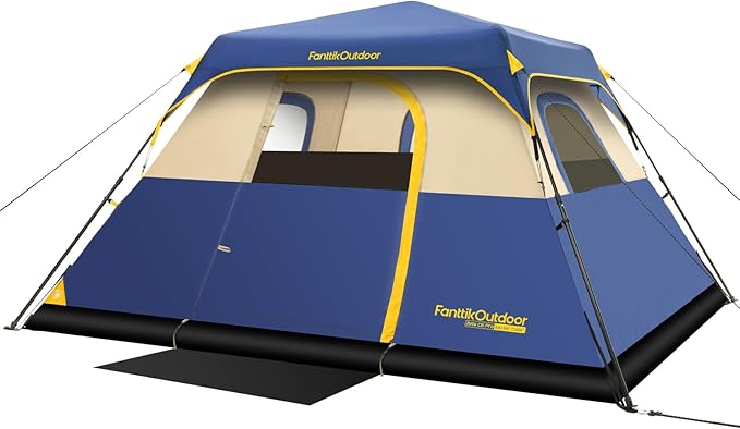 Camping Tent 4/6/8/10 Person Instant Cabin Tent Setup in 60 Seconds with Rainfly